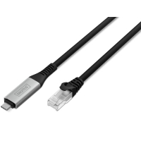 Дата кабель USB-C to RJ45 Ethernet 3.0m CAT 6A S/FTP 1Gbps LSZH Digitus (AK-300601-030-S)