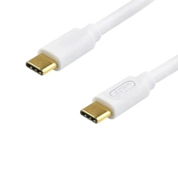 Дата кабель USB-C to USB-C 0.3m 60W 3A QC 3.0 white Atcom (AT-C03)