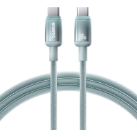 Дата кабель USB-C to USB-C 1.0m 100W blue-green Baseus (E0420700)