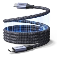 Дата кабель USB-C to USB-C 1.0m 240W 480Mbps braided black Ugreen (85973)