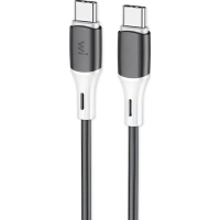 Дата кабель USB-C to USB-C 1.0m 60W silicone black Wibrand (WI.DC/MA1B-CC)