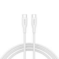 Дата кабель USB-C to USB-C 1.0m CC60SC10 60W Silicon White Canyon (CNS-CC60SC10W)