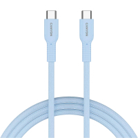 Дата кабель USB-C to USB-C 1.0m OnWire 60CL C-C 60W COLOR Braided 1m Light Blue Canyon (CND-CCAP60AB10LBL)