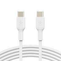 Дата кабель USB-C to USB-C 1.0m PVC white Belkin (CAB003BT1MWH)