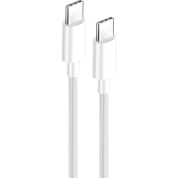 Дата кабель USB-C to USB-C 2.0m 5A 100W zinc alloy braided white ColorWay (CW-CBPDCC099-WT)