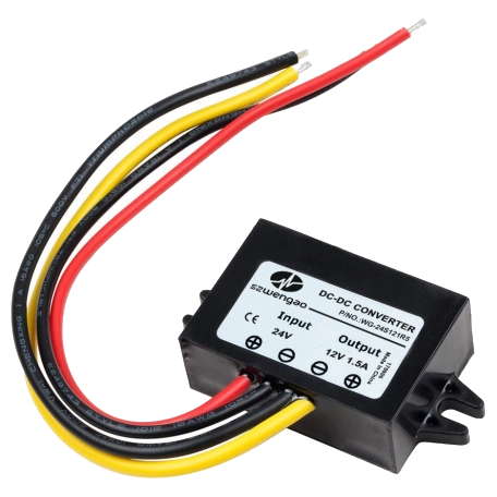 DC/DC 24V-12V 1.5A, IP67, 18W