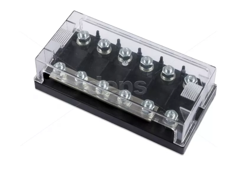 Держатель на 6 предохранителей Six-way fuse holder for Mega-fuse