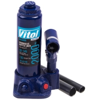 Домкрат Vitol DB-02006K/T90204S, телескопічний, гідравлічний, 2т, min 181мм, max 345мм, валіза (DB-02006K)