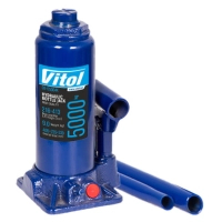 Домкрат Vitol DB-05004K/T90504S, телескопический, гидравлический, 5т, min 216мм, max 413мм, чемодан (DB-05004K)