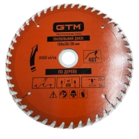 Диск пильний GTM 190×30мм, 48 зубів, по дереву (SBW-19048)