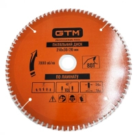 Диск пильний GTM 210×30мм, 80 зубів, по ламінату (SBL-21080)