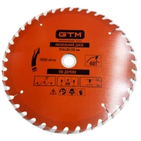 Диск пильний GTM 254×30мм, 40 зубів, по дереву (SBW-25440)