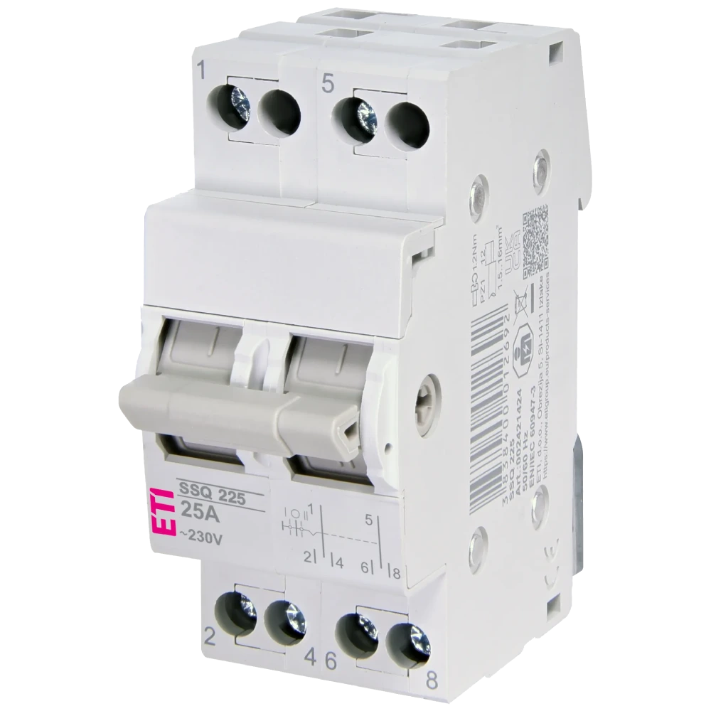 ETI ЕТІ SSQ 225 "1-0-2" 2p 25A
