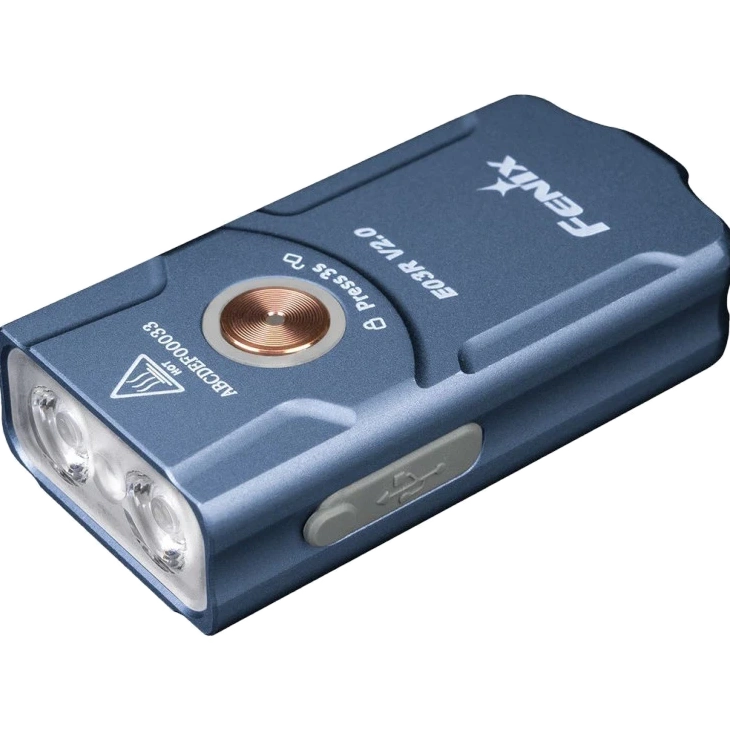 Фонарь наключный синий Fenix E03R V2.0