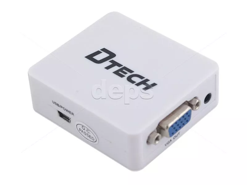 HDMI конвертер HDMI to VGA Dtech