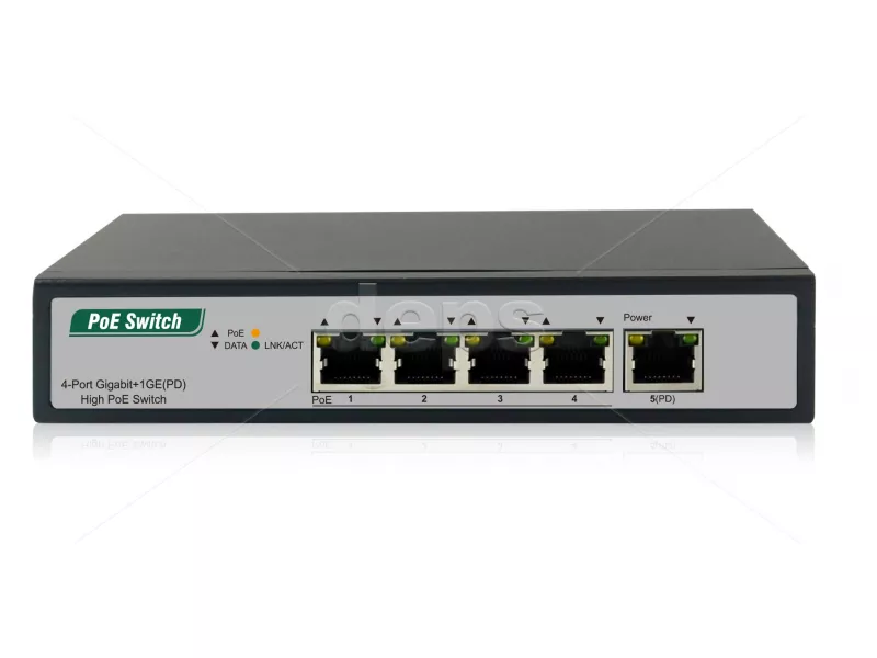 Гігабітний POE/Ethernet репітор FoxGate PR-104G [GE: 4 x RJ-45 PSE + 1 x RJ-45 PD]