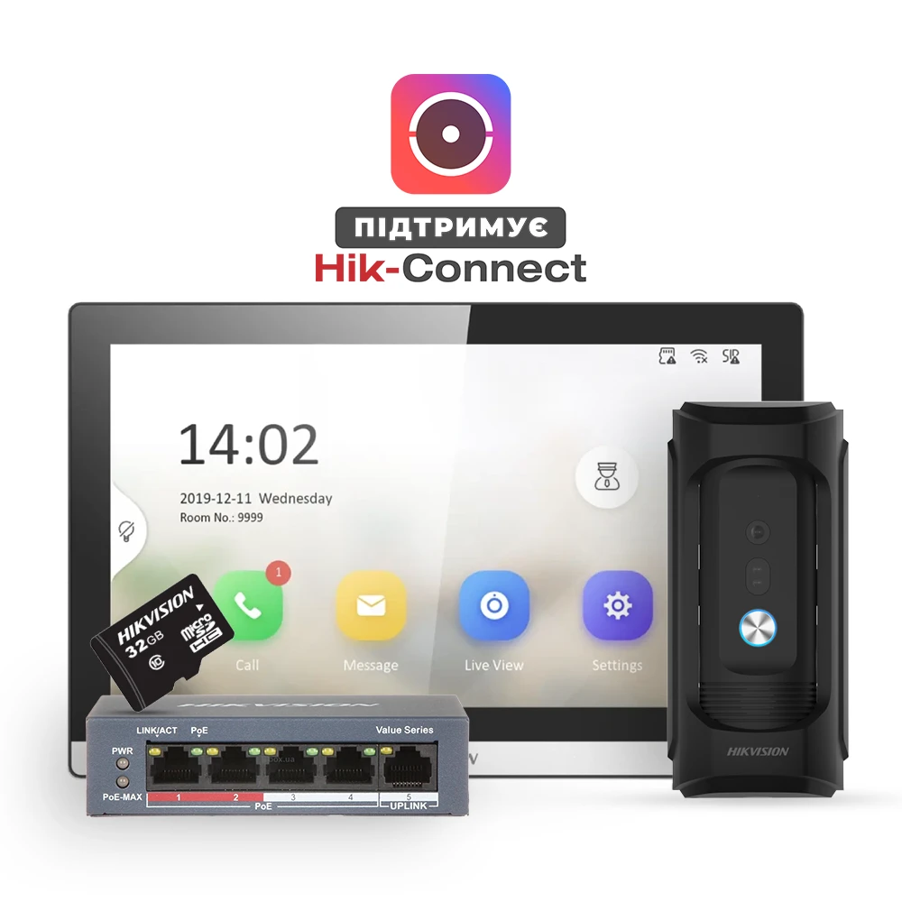 Hikvision DS-KB8113-IME1(B) UKR+DS-KH6350-TE1+HS-TF