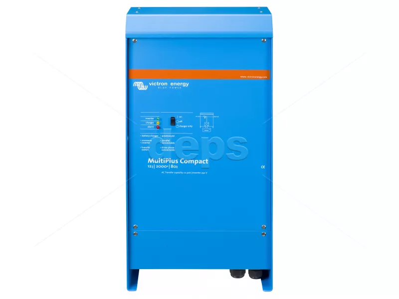 Інвертор с ЗУ Victron Energy MultiPlus 12/2000/80 230V VE.Bus  (2000ВА/1600Вт, струм заряду до 80A, зовнішня батарея 12В)