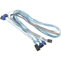 Кабель для передачі даних MiniSAS HD (SFF-8643) to 4xSATA 0.9/0,75m w/Sideband Supermicro (CBL-SAST-0699)