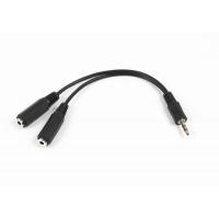 Кабель мультимедійний 3.5mm M to 2x3.5mm F 0.1m Cablexpert (CCA-415-0.1M)