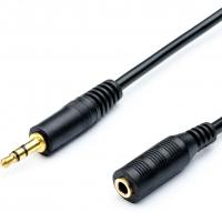 Кабель мультимедійний 3.5mm M to 3.5mm F 0.8m Atcom (16846)