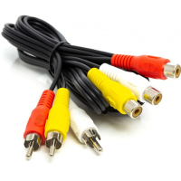 Кабель мультимедійний 3xRCA M to 3xRCA F 1.0m PowerPlant (CA912049)