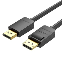 Кабель мультимедійний DisplayPort M to DisplayPort M 1.5m 4K60Hz black Vention (HACBG)