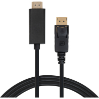 Кабель мультимедійний DisplayPort M to HDMI M 1.8m V1.4/V2.1 4K120/8K60 Vinga (VCPDP14HI211.8)