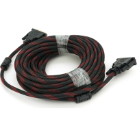 Кабель мультимедійний DVI M to DVI M 10.0m 24+1pin black/red Merlion (YT-DVI(M)/(M)NY/RD-10m)