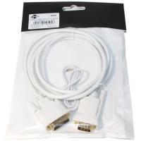 Кабель мультимедійний DVI M to VGA M 1.0m 24+1pin white Atcom (9505)