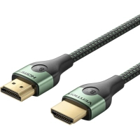 Кабель мультимедійний HDMI M to HDMI M 2.0m 8K60Hz ultra thin cotton braided green Vention (ALOGH)