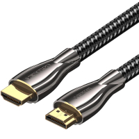 Кабель мультимедійний HDMI M to HDMI M 5.0m V2.0 4K60Hz braided zinc alloy black Vention (ALMBJ)