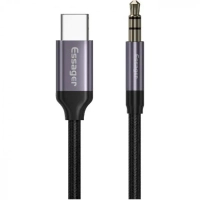 Кабель мультимедійний USB-C to 3.5mm M 1.0m gray Essager (EZJE02-0G)