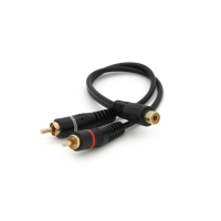 Кабель мультимедийный 1xRCA F to 2xRCA M 0.2m black Voltronic (YT-RCA(F)/2khRCA(M)-0,2CuB)