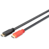 Кабель мультимедийный HDMI M to HDMI M 20.0m Full HD 60Hz AOC w/Amplifier black Digitus (AK-330105-200-S)