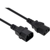 Кабель питания C13 to C14 3.0m 1mm2 Vinga (VCPP1C13143BK)