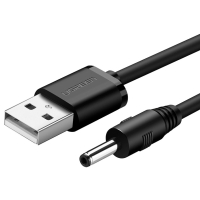 Кабель питания USB to DC 3.5mm 5V 1.0m black Ugreen (10376)