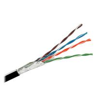 Кабель сетевой Kingda UTP 305м, cat 5e, CU, 4 pairs, 24AWG, PE, outside, black (KDUT8013)