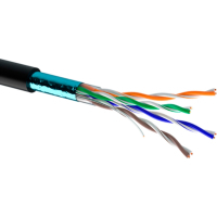 Кабель сетевой OK-Net FTP 100м cat.5e внешний (F/UTP cat.5E-SL) (КППЭ-ВП (100) 4*2*0,46 / 100)