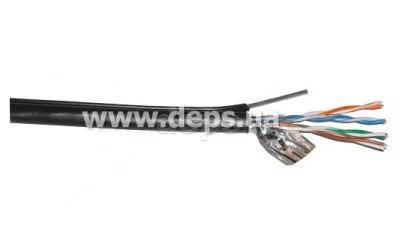 Кабель вита пара Step4Net FTP CAT 5e самонесучий FTP cat 5E 305м=1 бар (0,51мм) outdoor-M