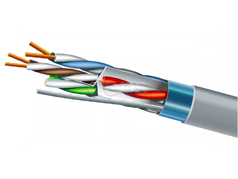 Кабель вита пара ЗЗКМ (ЗЗЦМ) Category 6 F/UTP 4х2х23 AWG Кабель витая пара ЗЗКМ (ЗЗЦМ) Category 6 F/UTP 4х2х23 AWG (70811) 500м=1бхт