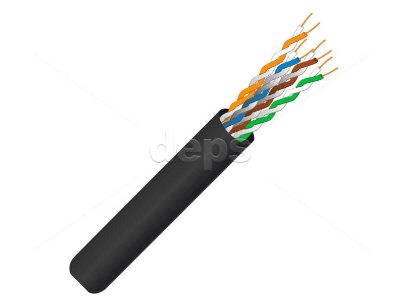 Кабель витая пара FinMark UTP CAT 5e 4P 24AWG  100 м наружный
