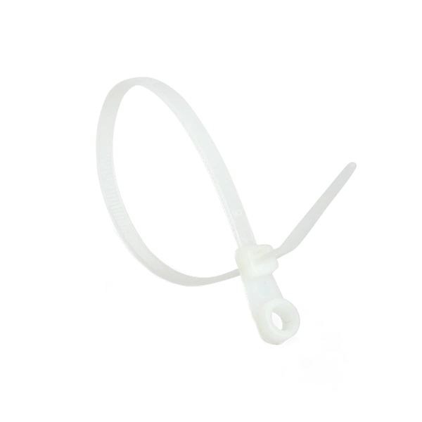 Кабельная с кольцом 4,2х220 белая(100шт) Стяжка Ziplex