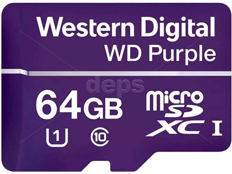 Карта пам'яті Western Digital серії Purple MICRO SDXC 64GB UHS-I