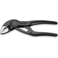 Клещи KNIPEX COBRA XS переставні з фіксатором, 28 мм (1"), под ключ 24 мм, L-100 мм, Cr-V (87 00 100)