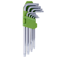 Ключ Alloid изогнутый TORX, удлиненный, 9 шт. (HT-0918)