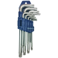 Ключ Стандарт TORX Г-образный с отверстием 9шт. (TKS0901)