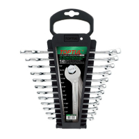 Ключ Toptul дюймовый комбинированный 12 шт. 1/4"-7/8" на холдере (GBAC1201)
