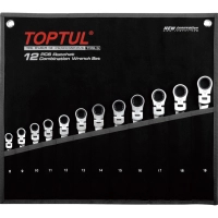 Ключ Toptul с трещоткой и шарниром комбинированный (GPAQ1204)