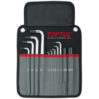 Ключ Toptul шестигранный с шаром 1,5-10мм 11шт. супердлинный в чехле (GPAQ1101)